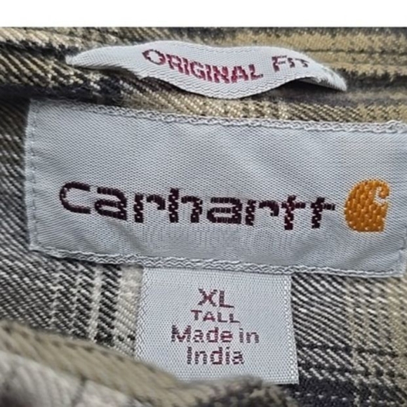 Carhartt Original Fit Shirt 100% Cotton Size XL Tall Casual - Picture 7 of 8